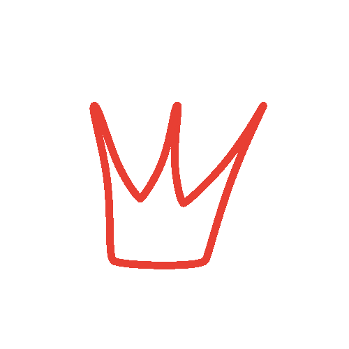 Crown Hand Drawn red